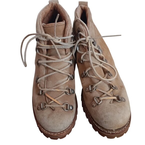 7.5 Womens Hiking Boots 80s Vintage Vibram Waffle Sole Mountaineering Wolverine - Picture 1 of 10